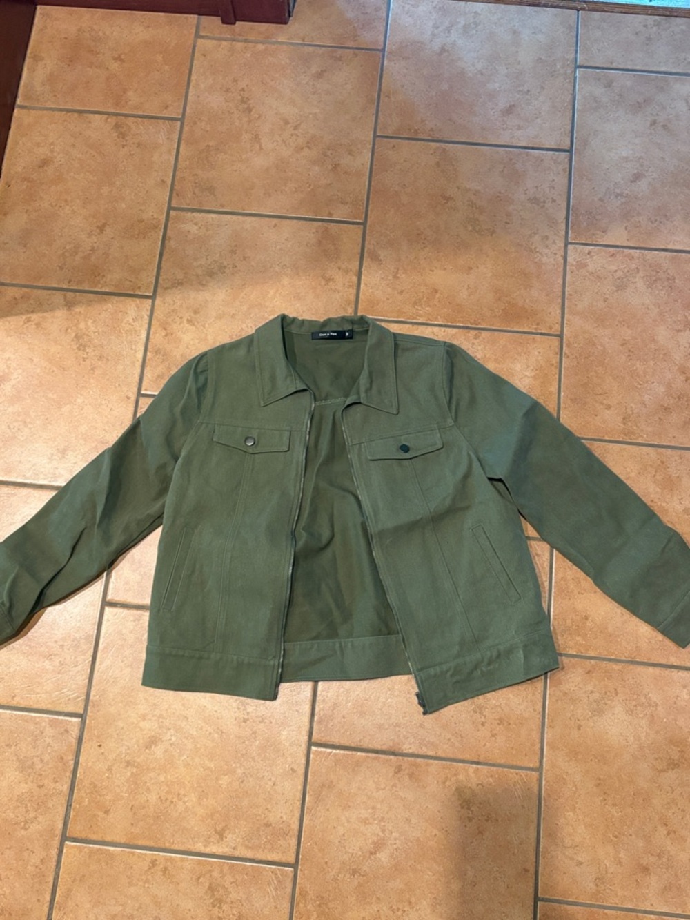 Doe & Rae Olive Green Jean Jacket